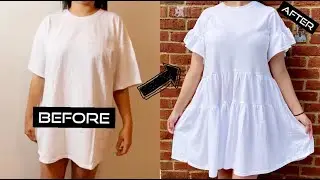 CAMISA DE HOMBRE A VESTIDO DE MUJER | como hacer un vestido