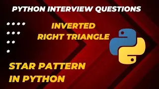 # 2 Star Pattern In Python | Inverted Right Triangle Pattern | Python Interview Question