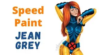 SPEED PAINT of Jean Grey on Procreate ♡  | SILVANA ARIAS