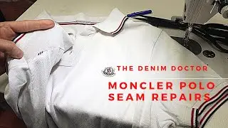 Moncler Polo Shirt Repair Service @ The Denim Doctor - Tailoring Experts #Moncler #Tailoring