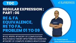 TOC | Session 30 | RE & FA Equivalence, Regular Expression to Finite Automata, Problem 01 to 09