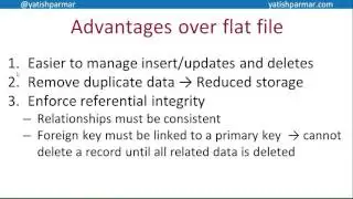 Relational databases (advantages over flat files) - A Level Computer Science