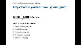 BIO401 GDB Solution Spring 2024