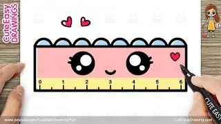 How to Draw a Cute Ruler - Easy Step-by-Step Drawing and Coloring for Kids!