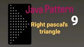 Print Right pascal's triangle star pattern program in java l  