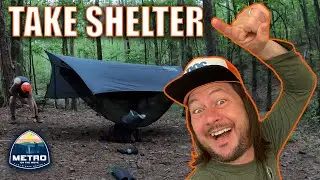 First Time Hammock Camping In The Rain - 