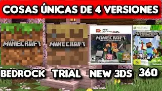 40 Cosas Únicas de Minecraft Bedrock, Minecraft Trial, Minecraft 3DS y Minecraft Xbox 360