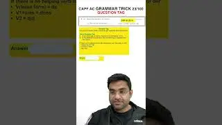 CAPF AC GRAMMAR TRICK 23/100  