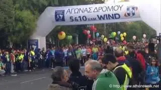 Athens Marathon 2014 5 Km Race Amalias avenue HD