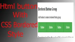 How to Create a Bordered Button Groups Only Using Html and CSS (2021)
