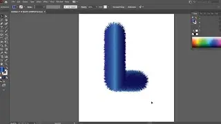 how to create fur logo design in Adobe illustrator|| L letter design#tutorial #art