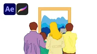 How to create an animation using Procreate & After effects: Day at the museum