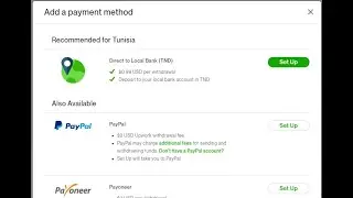 005 - Upwork payment method - Local Bank in Tunisia