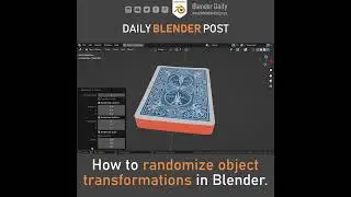 Randomize Transformations in Blender