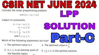 CSIR NET JUNE 2024 SOLUTION|| CSIR NET JUNE 2024 LPP SOLUTION||