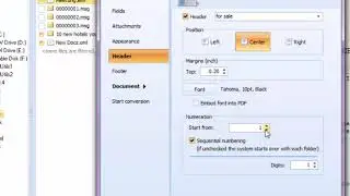 Convert MSG EML Files And Add Date Or Page Numbers