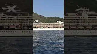 Боко Каторская бухта. Проход лайнера. Красота #travel #live #montenegro #montenegrotravel