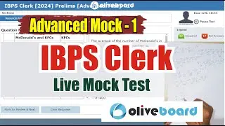 Oliveboard IBPS Clerk Advanced Live Mock Test - 1📚✍️ | How to Attempt Mock #oliveboard #ibpsclerk