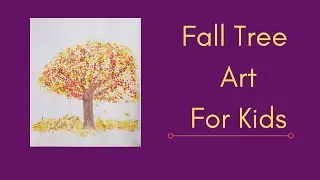 Fall Tree Art for Kids using Q tips