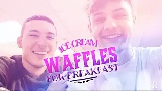 ICE CREAM WAFFLE FOR BREAKFAST!!! ~YUM?!