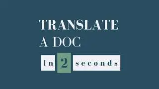 Word - Translate a doc in seconds