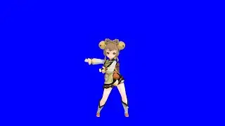 Yaoyao Floss Fortnite Emote Blue Screen - Genshin Impact MMD