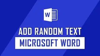 How to Add Random Text on Microsoft Word | Word Tips