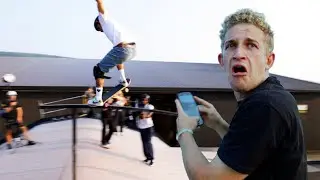 My friend casually skating the mega ramp...