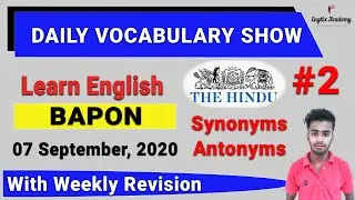 English Vocabulary | English Words | Learn English Vocabulary with Bapon | 07 September 2020 #2