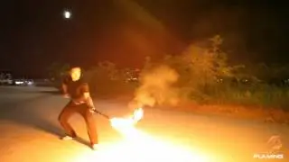 Fire Poi - Flaming Fire team _ Poi Artist  Mr.Hot (Chaeuk Kim)