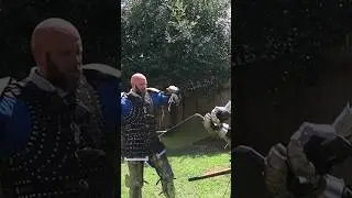 Getting Hit with Guts 6' 20lb Dragon Slayer in Armor #berserk #guts #buhurt #medieval