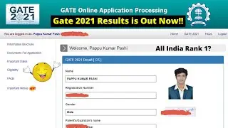 📢 Big Update, Gate 2021 Exam Results is Out Now!! | How To Check your Results, Score and Rank Online