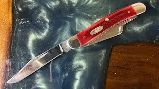 Case Pocket Worn Old Red Bone Stockman