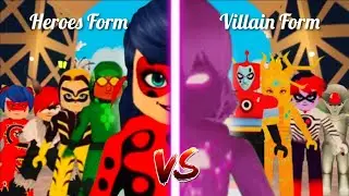 🐞 COMPARISON MIRACULERS TRANSFORMATION 🐞| Heroes Form VS Villian Form | MIRACULOUS RP 🐞