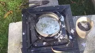 Smelting #1 Smelting Lead with a Camp Stove Featuring Molten Lead Explosion!
