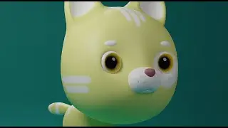 Cute character cat | 3D modeling blender