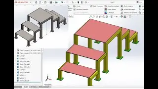 Staircase in SolidWorks - Weldment drawing
