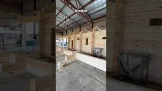 Баня из сухого лафета - закончили рубку сруба