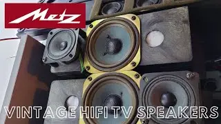 Hi-Fi sound! Vintage 2-way Metz CRT TV speakers test!