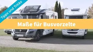 Tipps & Tricks | Maße bei Busvorzelten und Kastenwagenvorzelten