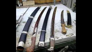 Две шашки и бебут. День "длинномеров". Исправление кривой заточки шашки.