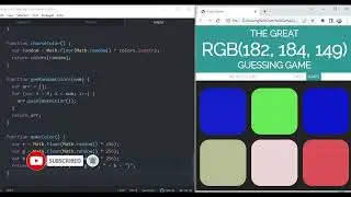 Guessing RGB Color Game with Source Code (HTML, CSS and JavaScript)| codingwithrohani