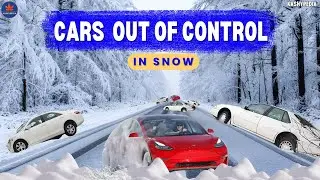 CARS slipping & sliding on road COMPILATION | Snowfall in KASHMIR | Cars sliding in SNOW
