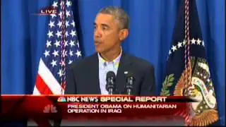 NBC News Special Report - President Obama on Iraq & Ferguson Riots 8/14/2014