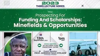 Funding and Scholarships: Minefields & Opportunities (a must watch!)