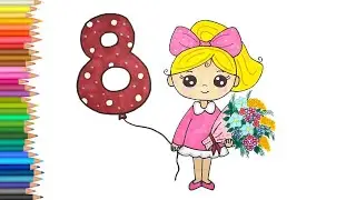 Рисунок открытка на 8 марта/Рисунок для мамы/picture postcard for March 8/drawing for mom