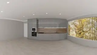 Simple kitchen project in 360 view
