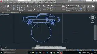 rotation of car on circle in autocad