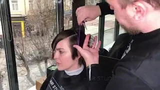 ВЕРТИКАЛЬНА ГРАДУИРОВКА КОРОТКАЯ СТРИЖКА  Victoria Becham