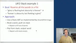 Stacks and queues